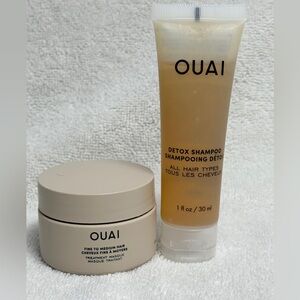 OUAI Mini Detox Shampoo 1 oz and Treatment Mask 1 oz Hair Care Duo - NEW